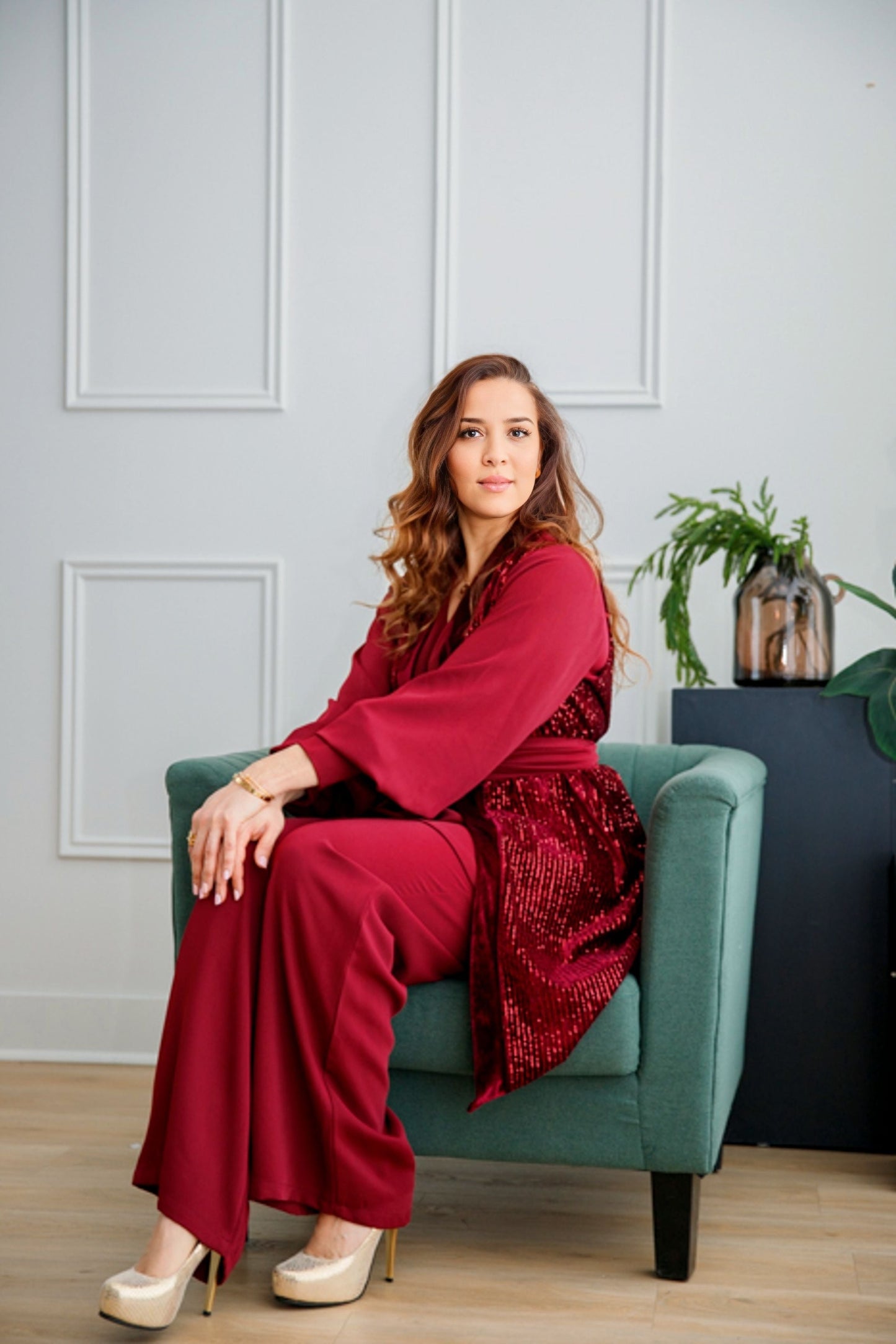 Ensemble-Trilogie chic -bordeaux