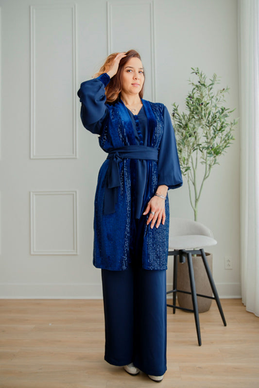 Ensemble-Trilogie chic -bleu